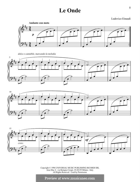 Le Onde: Für Klavier by Ludovico Einaudi