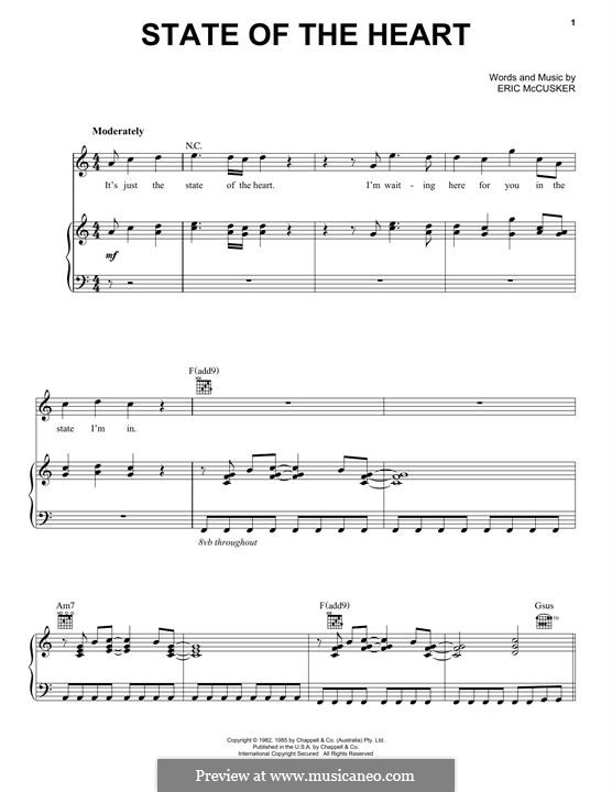 State of the Heart (Mondo Rock): Für Stimme und Klavier (oder Gitarre) by Eric McCusker
