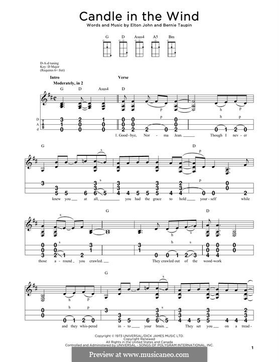 Candle in the Wind: For dulcimer by Elton John