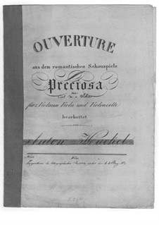 Preciosa, J.279 Op.78: Ouvertüre, für Streichquartett by Carl Maria von Weber