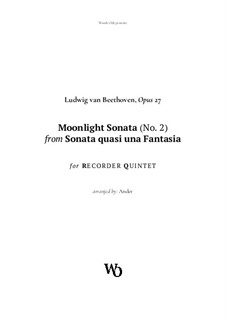 Teil I: Für Blockflötenquintett by Ludwig van Beethoven