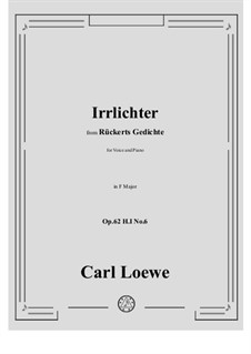 Irrlichter, H I No.6: F-Dur by Carl Loewe