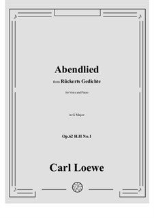Abendlied, H II No.1: G Major by Carl Loewe