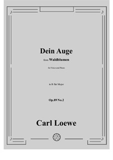 No.2 Dein Auge: B flat Major by Carl Loewe
