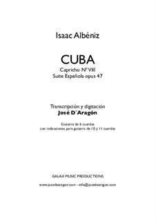 Nr.8 Cuba: Für Gitarre by Isaac Albéniz