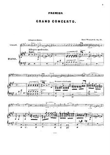 Konzert für Violine und Orchester Nr.1, Op.14: Version für Violine und Klavier by Henryk Wieniawski