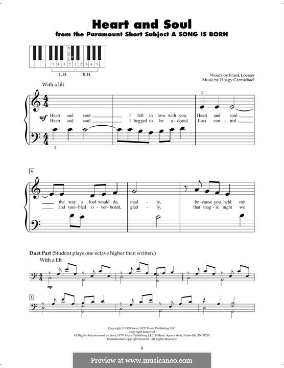 Heart and Soul: Für Klavier by Hoagy Carmichael