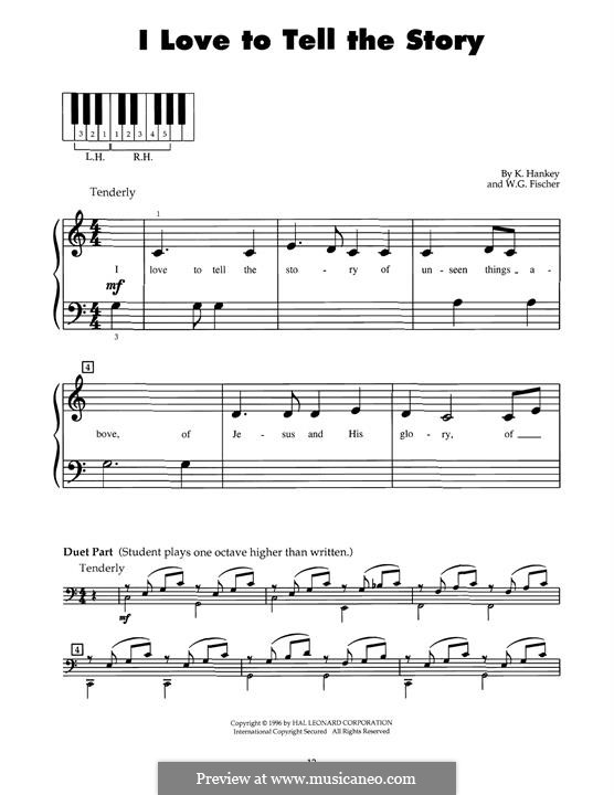 I Love to Tell the Story: Für Klavier by William G. Fischer