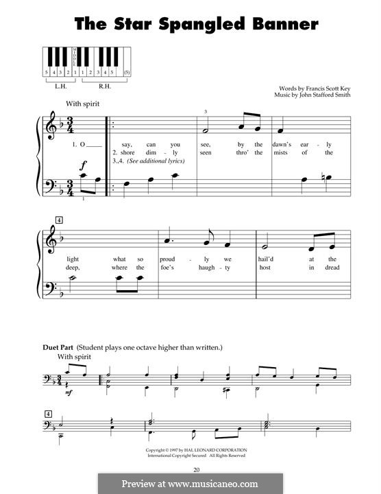 Piano version: Für einen Interpreten by John Stafford Smith