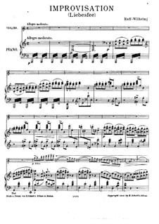 Die liebesfee für Violine und Klavier, Op.67: Partitur by Joachim Raff