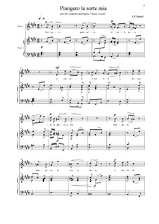 Julius Cäsar, HWV 17: Piangerò la sorte mia by Georg Friedrich Händel