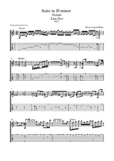 Suite in D minor Prelude, SW20: Suite in D minor Prelude, SW20 by Silvius Leopold Weiss