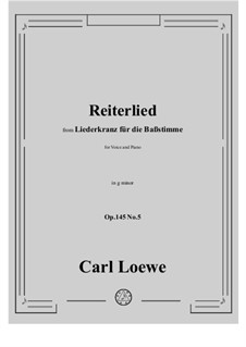 No.5 Reiterlied: G minor by Carl Loewe