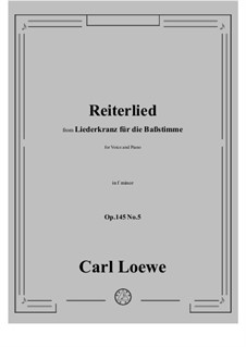 No.5 Reiterlied: F minor by Carl Loewe