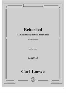 No.5 Reiterlied: E flat minor by Carl Loewe