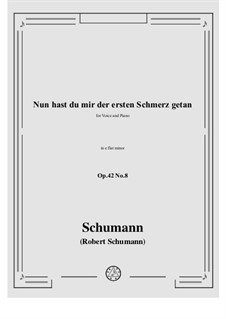 Nr.8 Nun hast du, mir den ersten Schmerz getan: E flat minor by Robert Schumann