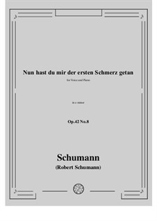 Nr.8 Nun hast du, mir den ersten Schmerz getan: E minor by Robert Schumann