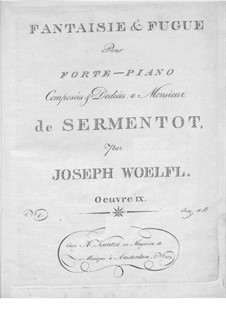 Fantasie und Fuge, Op.9: Für Klavier by Joseph Wölfl