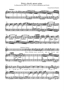 La Resurrezione, HWV 47: Dolci chiodi, amate spine (D minor) by Georg Friedrich Händel