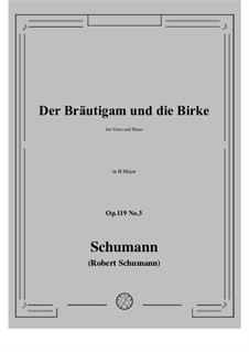 Drei Gedichte, Op.119: No.3 Der Brautigam und die Birke in B Major by Robert Schumann