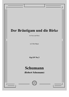 Drei Gedichte, Op.119: No.3 Der Brautigam und die Birke in E flat Major by Robert Schumann