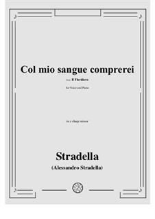 Il Floridoro: Col mio sangue comprerei in c sharp minor by Alessandro Stradella