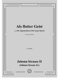 Der Zigeunerbaron: Als flotter Geist in E Major by Johann Strauss (Sohn)