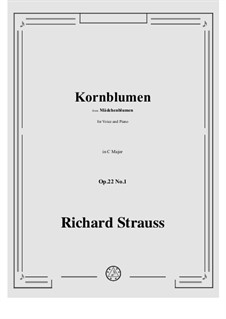 Mädchenblumen, Op.22: No.1 Kornblumen in C Major by Richard Strauss