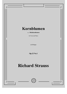 Mädchenblumen, Op.22: No.1 Kornblumen in B Major by Richard Strauss