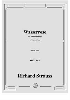 Mädchenblumen, Op.22: No.4 Wasserrose in a flat minor by Richard Strauss
