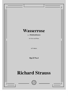 Mädchenblumen, Op.22: No.4 Wasserrose in f minor by Richard Strauss