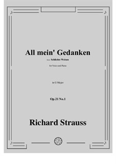 No.1 All mein' Gedanken: G Major by Richard Strauss