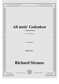 No.1 All mein' Gedanken: E flat Major by Richard Strauss