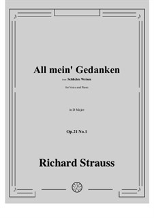 No.1 All mein' Gedanken: D Major by Richard Strauss