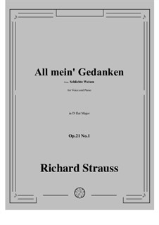 No.1 All mein' Gedanken: D flat Major by Richard Strauss
