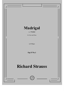 No.1 Madrigal: D Major by Richard Strauss
