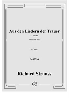 No.4 Aus den Liedern der Trauer: F minor by Richard Strauss