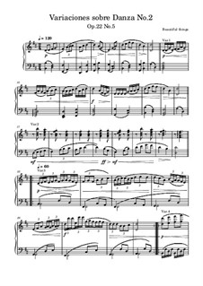 Variaciones sobre Danza No.2, Op.22 No.5: Variaciones sobre Danza No.2 by Beautiful things Martínez