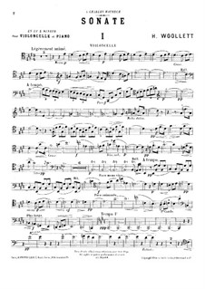 Sonate für Cello und Klavier: Solostimme by Henry Woollett