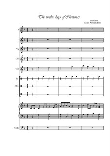 The Twelve Days of Christmas: For large ensemble – only score by folklore