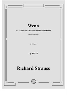 No.2 Wenn: E Major by Richard Strauss