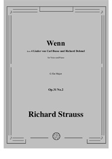 No.2 Wenn: G flat Major by Richard Strauss