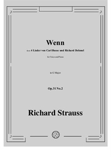 No.2 Wenn: G Major by Richard Strauss