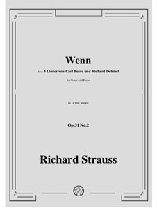 No.2 Wenn: D flat Major by Richard Strauss