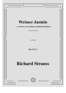 No.3 Weißer Jasmin: C minor by Richard Strauss