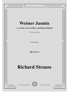 No.3 Weißer Jasmin: B flat minor by Richard Strauss