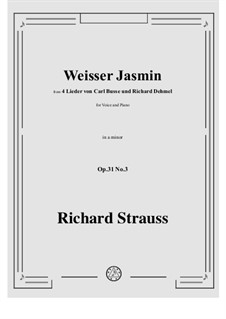 No.3 Weißer Jasmin: A minor by Richard Strauss