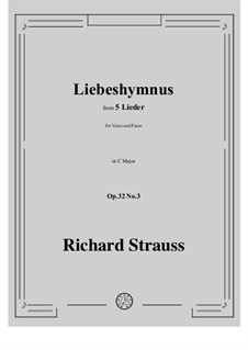 No.3 Liebeshymnus: C-Dur by Richard Strauss