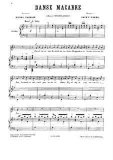 Totentanz, Op.40: Für Singstimme und Klavier by Camille Saint-Saëns
