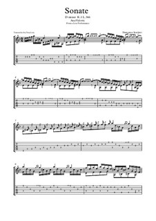 Sonate Nr.366 in d-Moll, K.1 L.366 P.57: Für Gitarre by Domenico Scarlatti